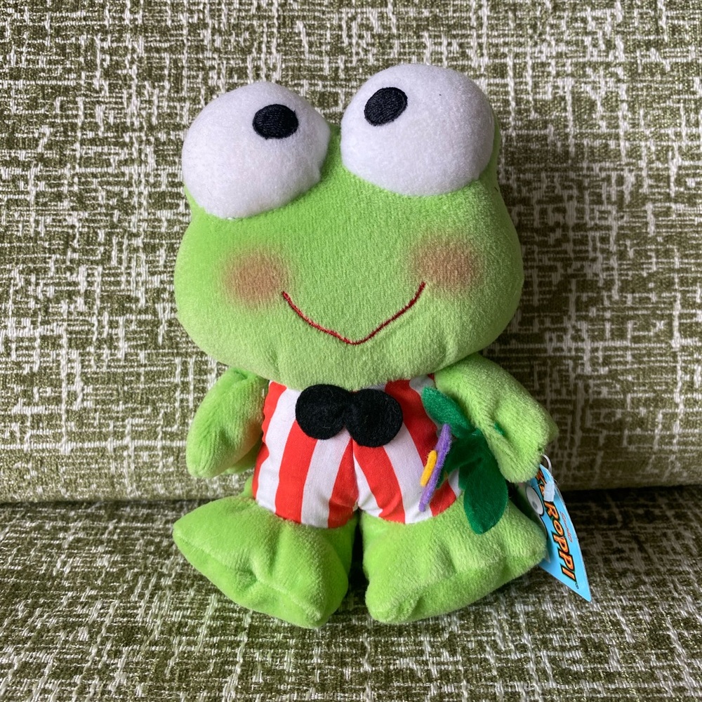Keroppi stuffy plush plushie nakajima Sanrio strip flower